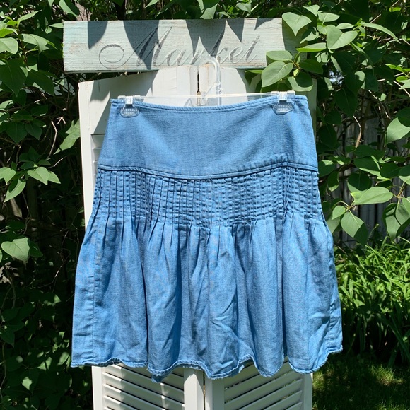 Flirty & Fun Loft Side Zip Denim Mini - Picture 2 of 7